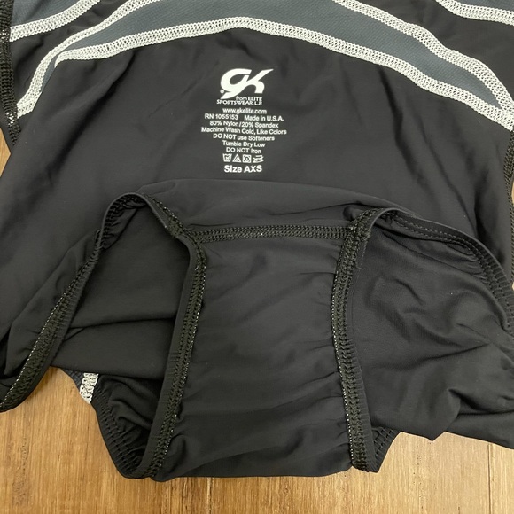 Black adult extra small GK leotard - Picture 3 of 3